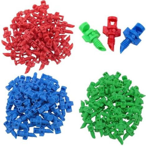 Mini Düsen 90 Stück 360/180/90 Grad Mini Gartenbewässerung Sprühdüsen Nebeldüsen Micro Spritzer Tropfer Sprinkler Bewässerungssystem Obstgarten Landwirtschaft