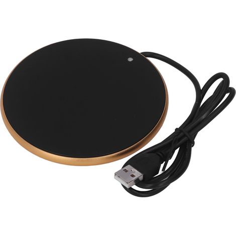 Coussin chauffant doré à température constante de 55 °C, peu encombrant, chauffe-bougie USB intelligent, idéal pour la maison, le bureau et les voyages. (1/5)