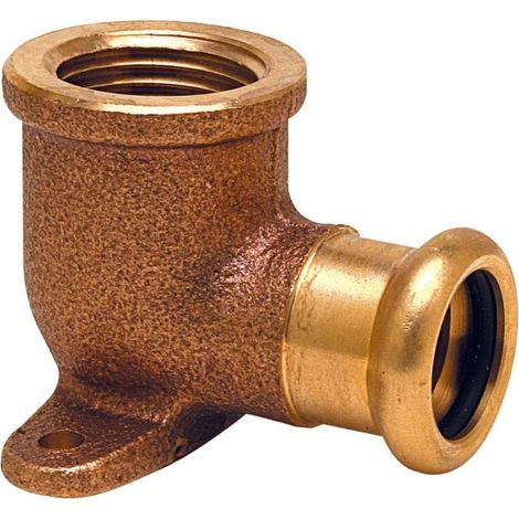 Applique coudée laiton à sertir 8472G Ø18 taraudée femelle 3/4" chauffage et sanitaire - THERMADOR 8472G1820