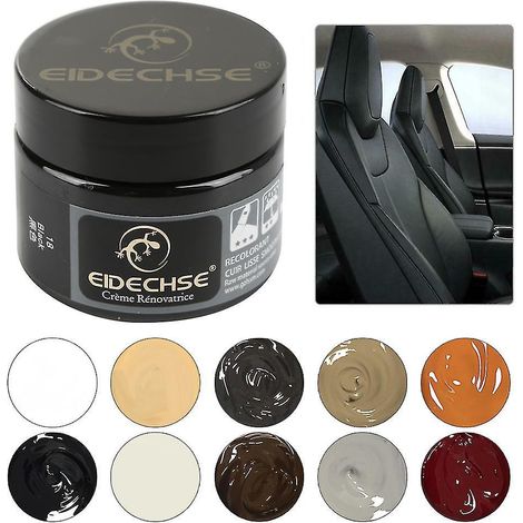Lederreparaturset mit Füllcreme zur Ausbesserung von Kratzern, Schrammen und Löchern in Autositzen und Sofas. Farbe: Weinrot. (1/5)