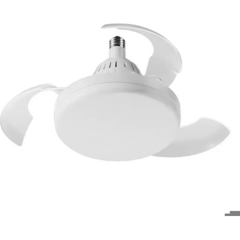 Lampe ventilateur invisible E27 30W, variateur de lumière, abat-jour laiteux, silencieuse avec télécommande VENTILATEUR DE PLAFOND (1/4)