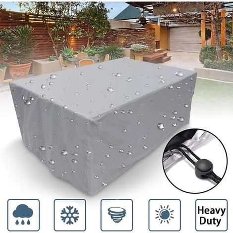 Housse de protection pour mobilier de jardin - 210 x 110 x 70 cm - Convient notamment aux tables de jardin - Imperméable, résistante aux UV et aux intempéries (1/4)