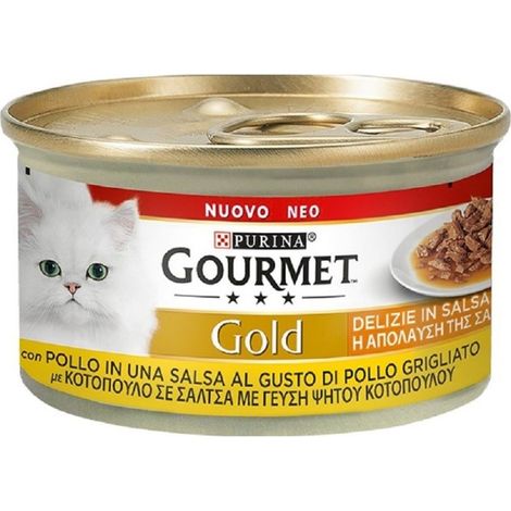 Purina Cat Gourmet Gold Delizie in Salsa Pollo - Purina Cat Gourmet Gold Delizie in Salsa Pollo - Lattina Da 85 Gr
