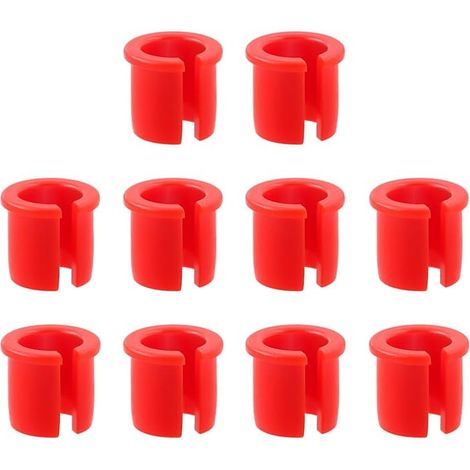 20 arandelas de válvula convertibles, protectores de válvula, aptos para la conversión de llantas de bicicletas de carretera y de montaña (rojo) (1/4)