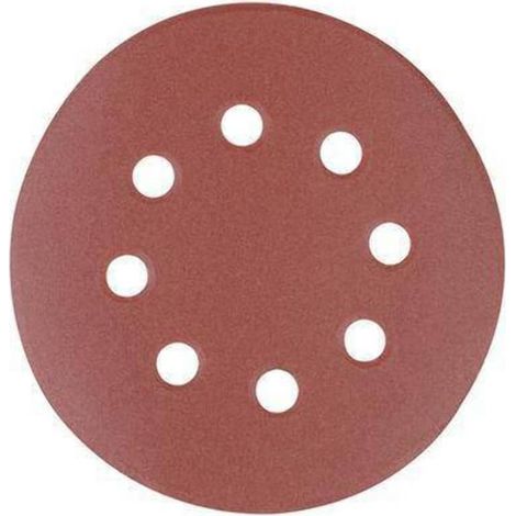 Lot de 10 Disques abrasifs autoagrippant perforés 125 mm grain 60 (1/5)