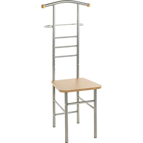 HAKU Servo Muto da uomo alu, faggio, MDF, metallo - Dim. L 46 cm x A 119 cm x P 50 cm, Stile Moderno (1/4)