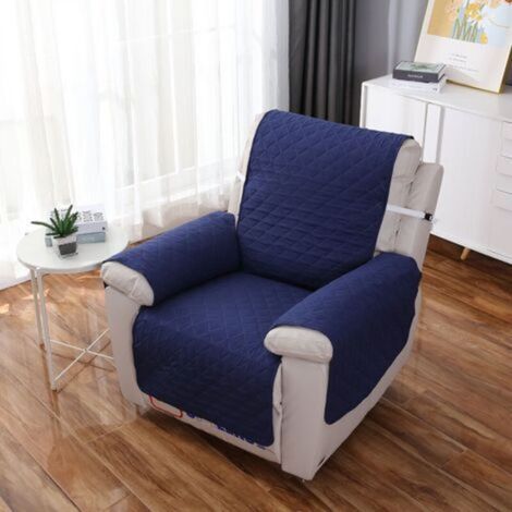 Housse Fauteuil Relax 1 Place, Housse de Canapé Protecteur Inclinable Imperméable pour Chambre (bleu marine 55×200) (1/5)