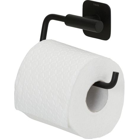Soporte para papel higiénico Colar sin tapa, color negro.