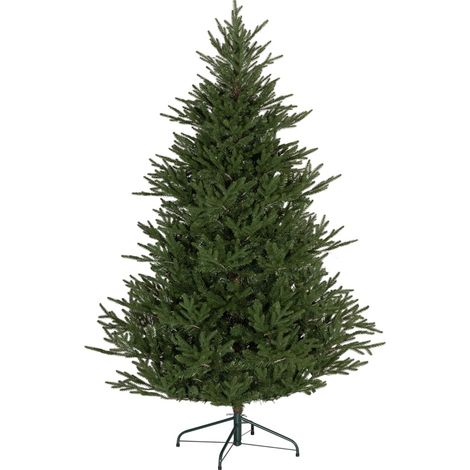 Árbol de Navidad artificial 183 cm verde con ramas realistas y base metálica (1/5)