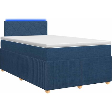 Maison Exclusive - Lit boxspring avec matelas Bleu 120 x 200 cm Tissu (1/5)