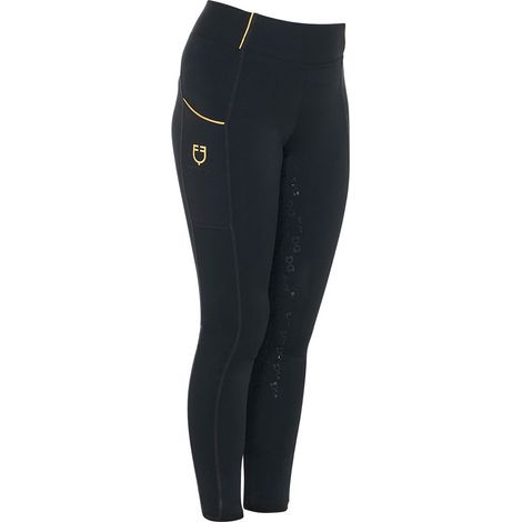 8 anni, Bianco/Bianco: Leggings invernali da bambina per equitazione in tessuto tecnico con fodera in pile (1/5)