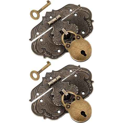 Coffret à bijoux en alliage de zinc avec cadenas et loquet, 2 (1/5)