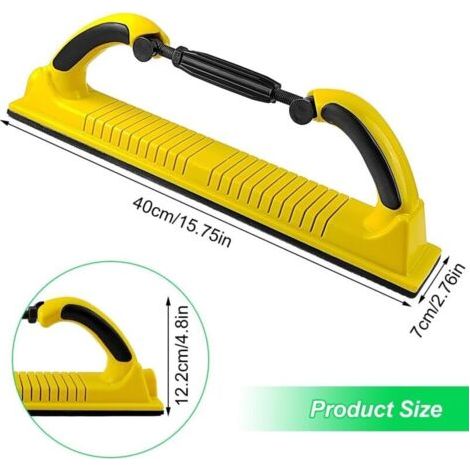 NALOOKAMIC Ponceuse à Main Professionnelle, Cale a Poncer Carrosserie, Ponceuse Carrosserie Voiture, Outil de Ponçage Manuel, pour Bandes Abrasives 70 x 400 mm, Parfait pour le Polissage et le Meulage