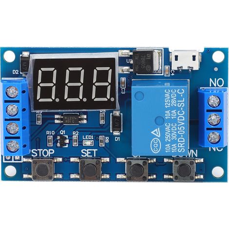 Module de temporisation relais cycle interrupteur délai déclencheur 6‑30V Micro USB 5V (1/5)