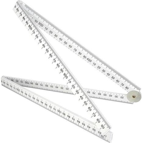 Règle coulissante en quatre parties de 1 mètre, pliable, polyvalente (1/5)