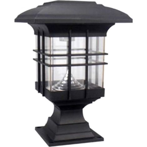 4 pièces Lampe Solaire Extérieur, Pilier Moderne LED IP65, Lampadaire Jardin Chemin pour Allée Terrasse Garage