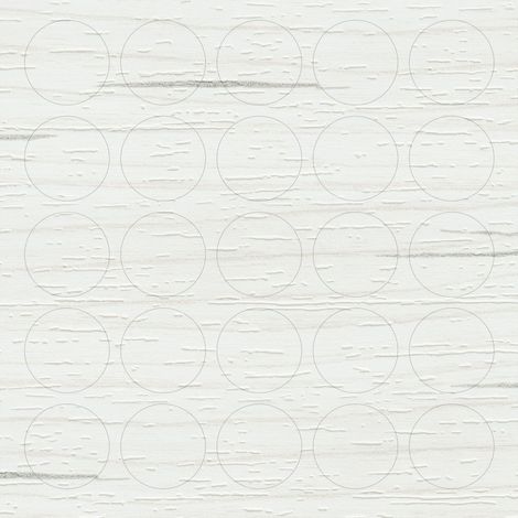 Tasselli autoadesivi per mobili in ABS bianco effetto rovere poroso fi 14 24001 ST03 (foglio da 25 pezzi) Riex JS10 (1/4)