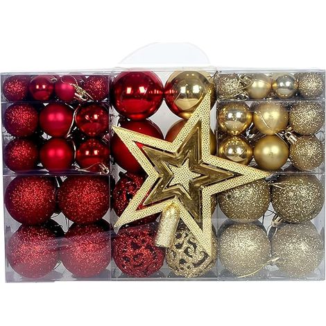 Pack de sphères décoratives de Noël triple étoile (1/5)