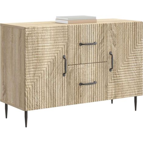 Maison La Vie - Buffet Salon Moderne - Meuble de rangement - Chêne Sonoma 89 x 34,5 x 60 cm Bois d'ingénierie bu4205