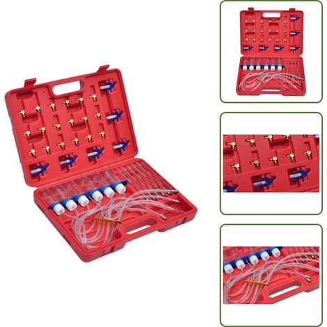 Adaptadores para inyectores - vidaXL Caudalímetro para Common Rail Diesel con juego de adaptadores - Sistema de combustible