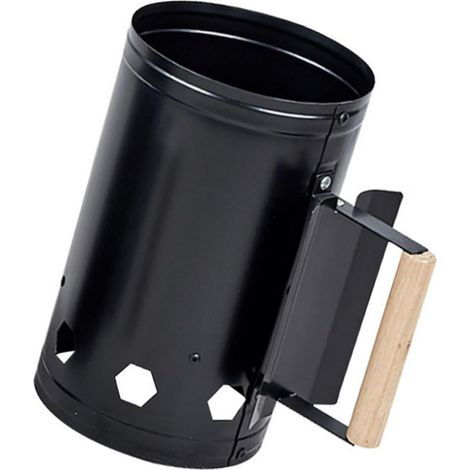 Seau d ' éclairage Charbon de Bois en métal résistant températures pour Une préparation Rapide des grillades Convient événements de Barbecue Cheminée à Charbon de Barbecue Portable (1/5)