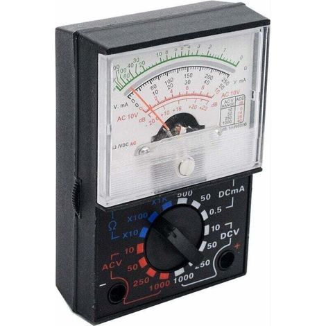 Multimètre Analogique - Testeur Continuite Electrique - 1000 A CA CC - Mesure Tension Résistance Courant - Usage Domestique Automobile Bateau Caravane - 0-10/50/250/1000 V DC (1/4)