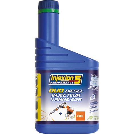Traitement injecteur et vanne EGR pour diesel INJEXION 5 - 500ml - Ce produit de marque INJEXION 5 est neuf.