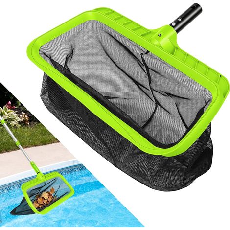 Pool bottom landing net - Rubber blade and reinforced frame - Double layer (1/5)