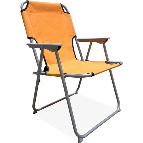 Linder Exclusiv Klappstuhl Oxford PO2600O Orange – Campingstuhl & Angelstuhl, bis 100 kg, Faltbar Stuhl, Gartenstuhl (1/5)