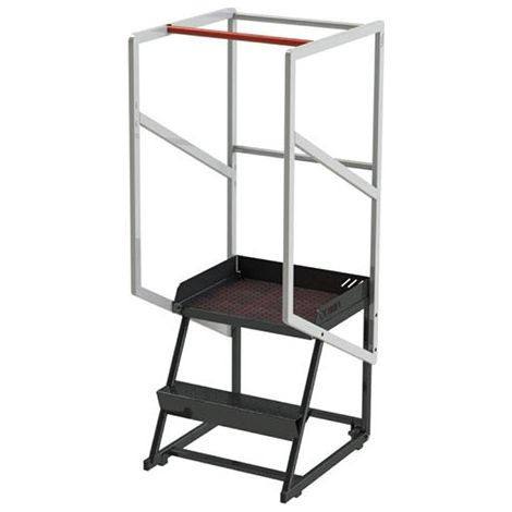 Scaletta con ruote 2 gradini - altezza massima di lavoro 2.51m - 830008727