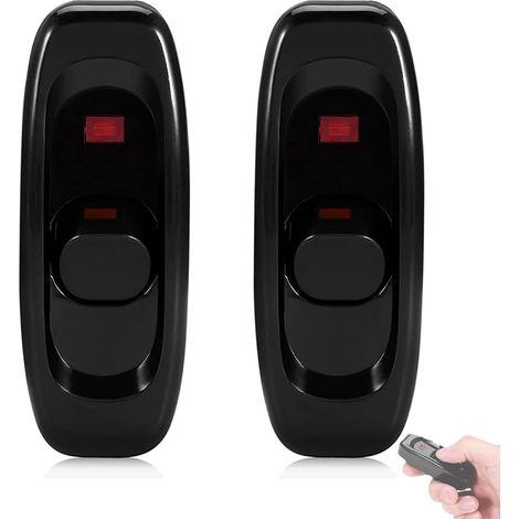 Lot de 2 interrupteurs de lampe en ligne, 250 V, 10 A, interrupteur à bascule avec voyant LED (1/5)
