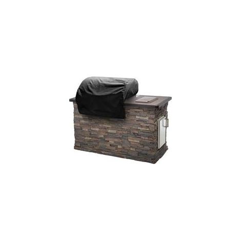 36W×26D×14H inch Housse de barbecue encastrable extérieure en tissu Oxford 420D Bche de protection pour barbecue intégrée (1/4)