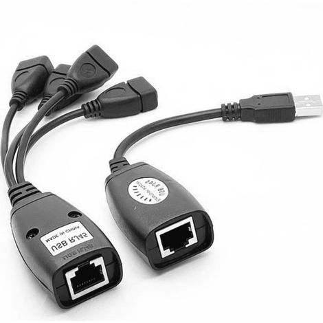 Extension USB RJ45, amplificateur de signal, portée de 50 mètres (USB sur câble Cat6), pour rallonge de câble réseau (1/5)