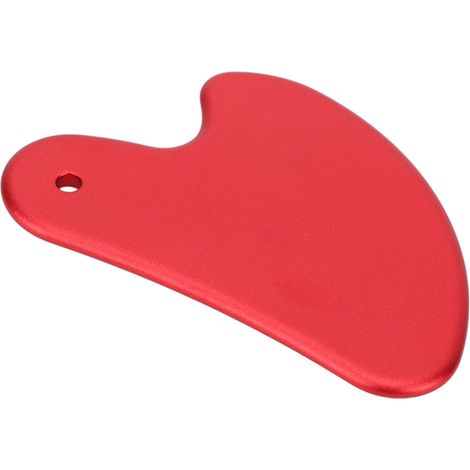 Planche de Massage Gua Sha en Alliage d'Aluminium pour le Visage et le Corps - Améliore la Circulation Sanguine - Outil de Soin Rouge (1/5)