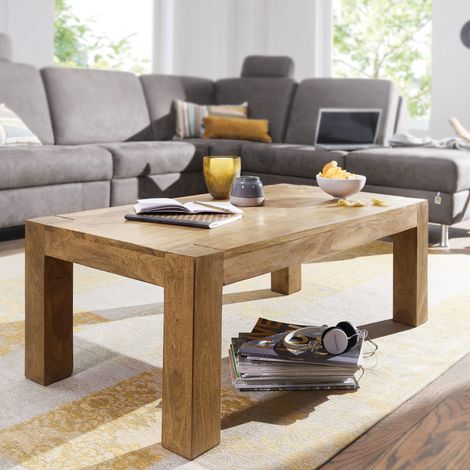 Table basse 110x60x40 cm en acacia massif - MADURAI (1/5)