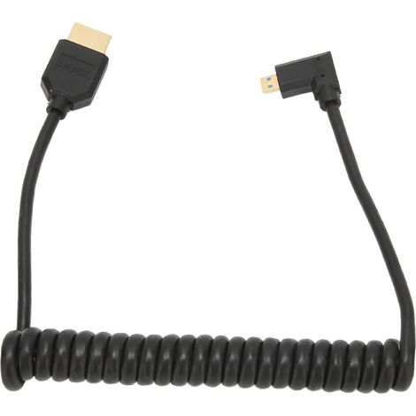 1 Câble HDMI enroulé 8K 48Gbps, connecteurs plaqués or, ABS flexible, pour TV, ordinateur portable, projecteur (1/5)