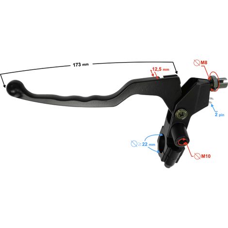 Maneta de embrague izquierda para la motocicleta Classic 125 (1/3)