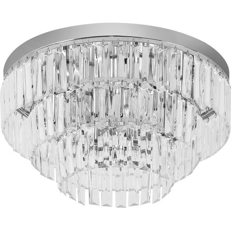 HOMCOM Crystallite Ceiling Light Modern Chandelier w/ 7 E14 Fittings Bedroom (1/5)