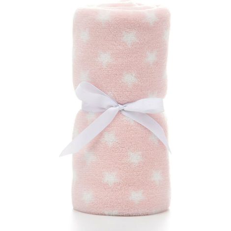 Weiche Babydecke aus Fleece für Neugeborene, Babydecke für Mädchen und Jungen, als Geschenk zur Babyparty, 75 x 100 cm, Rosa (1/4)