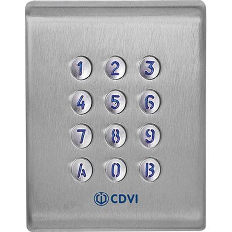 CDVI Security F0201000053-G Serratura con codice 12 V, 24 V, 48 V IP65 Predisposto Bluetooth, con tastiera illuminata