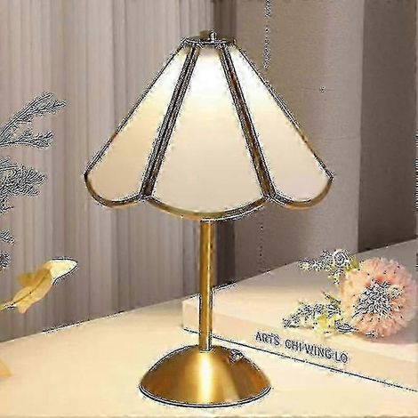 Lampe de table en verre avec variateur d'intensité progressif et batterie rechargeable (1/5)