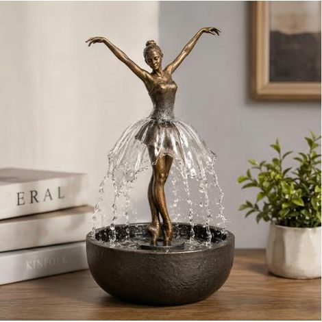 An elegant ballerina tabletop fountain for home and office décor. (1/5)