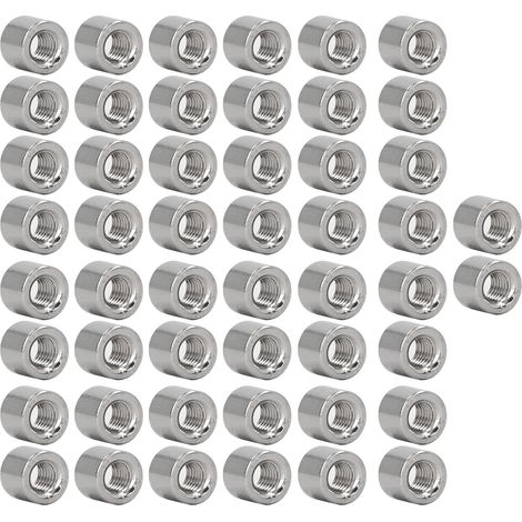 Lot de 50 écrous-raccords ronds M6 femelles, résistants à la rouille, pour usage intérieur et extérieur (1/5)