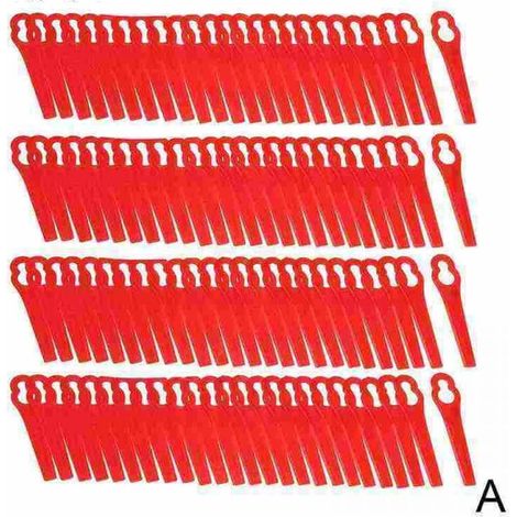 Pièces de rechange pour tondeuse – Lot de 100 – Compatibles divers outils jardin – (Rouge)