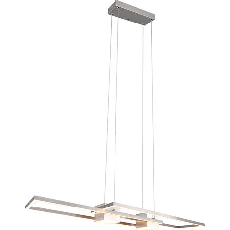 Lampada a sospensione LED, alluminio, nichel opaco, 100x150x28 cm, Albany (1/4)