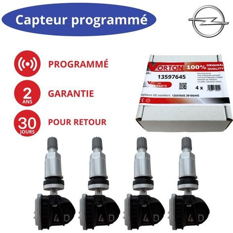 4x Sensori TPMS programmati per OPEL/VAUXHALL Insignia B & Astra K 433 MHz