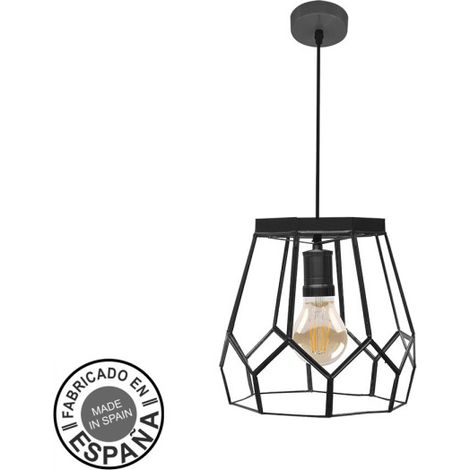 FABRILAMP Lampada de soffitto a sospensione Lente Large 1xe27 Nero