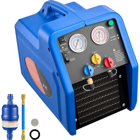 Mophorn Tragbares Kältemittel-Rückgewinnungsgerät, 220V/50Hz, 1450 U/min, 3/4 PS, Einzylinder-System für Kältemittel A1 & A2L, geeignet für KFZ- und Hausklimaanlagen