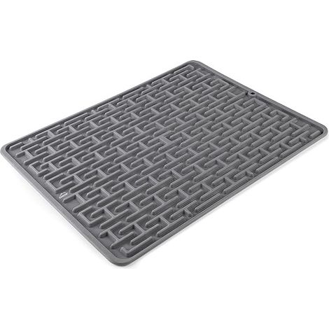 Scolapiatti arrotolabile in silicone  Tappetino asciugapiatti in silicone 43 x 32,5 cm