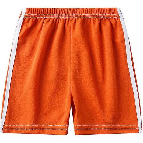 Short de sport rayé pour enfants de 2 à 10 ans-3-4 Years-Orange